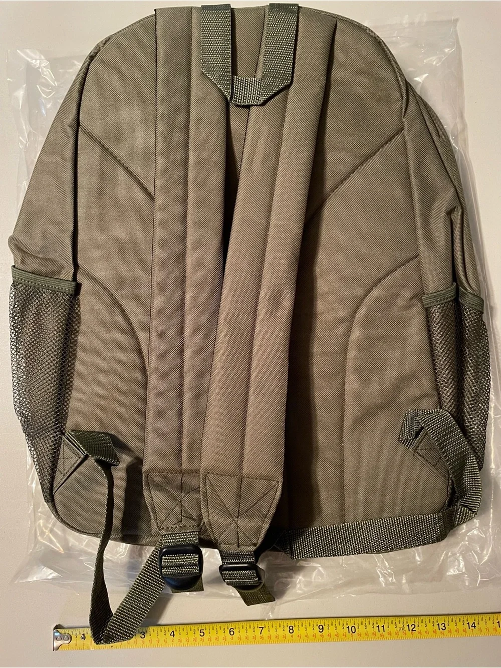 Men's Olive Green Padded Backpack - Durable Everyday Carry NWT